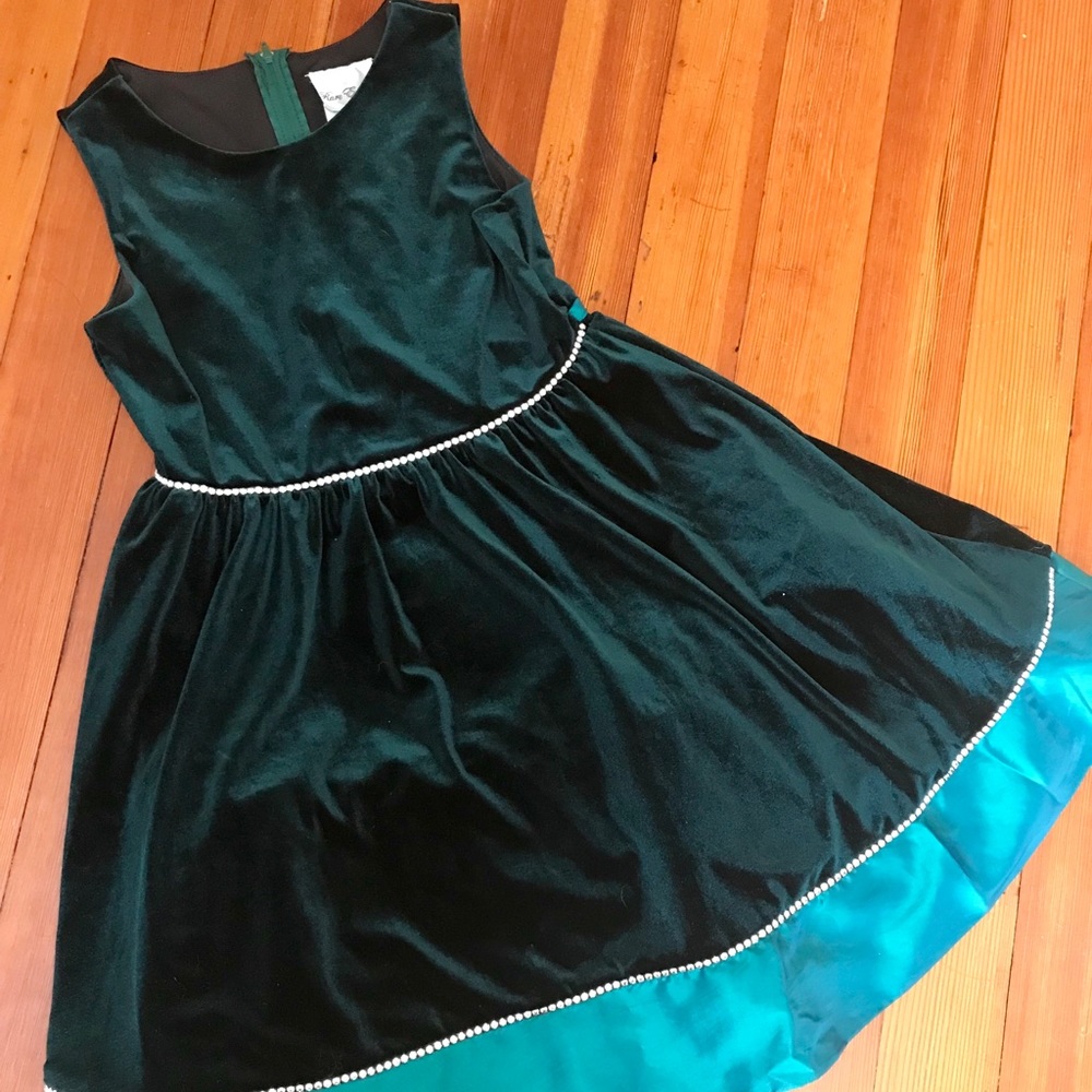 Girls Velvet Dress Size 14